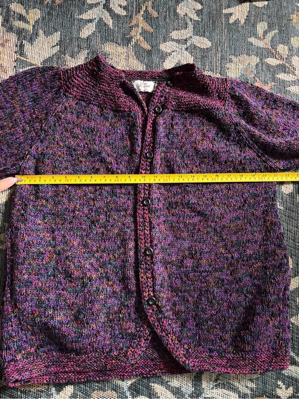 Vintage Sandy D'Andrade
Multicolor Purple HandKnit Chunky Cardigan - Picture 2 of 8